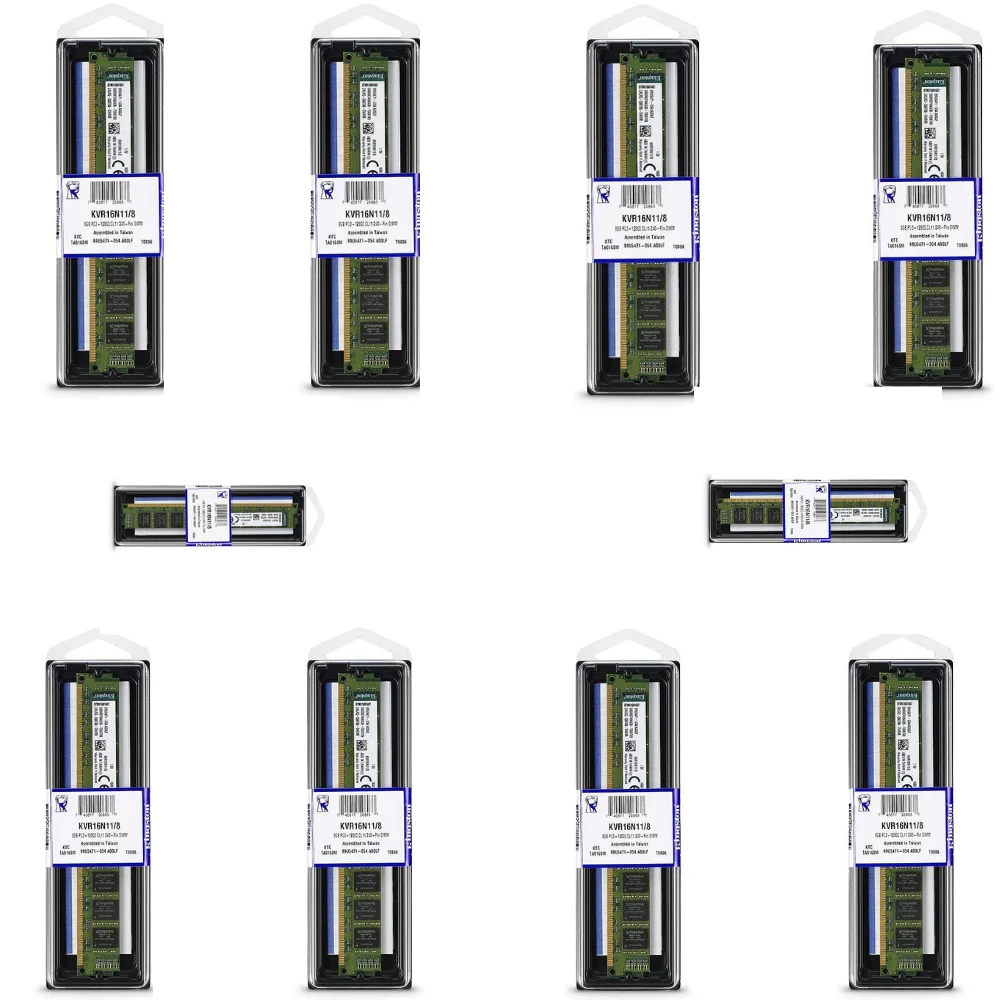 Kit Com 10 Memorias 8GB P/pc Ddr3 Kingston 1600mhz Kvr16n11/8