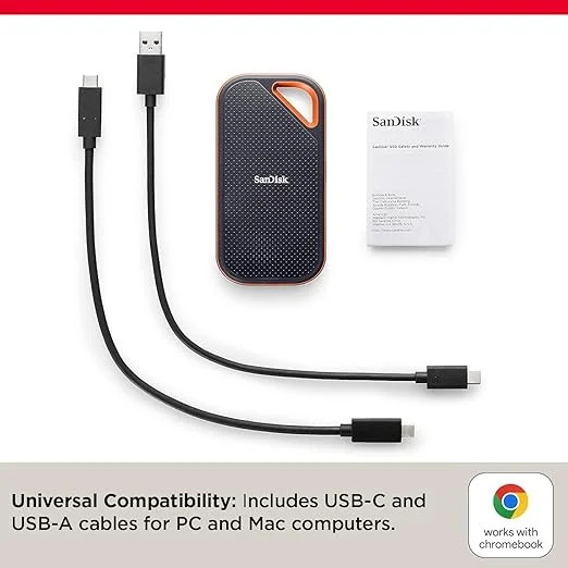 Imagem 3 de 4 do produto Sandisk SSD Portátil Extreme Pro De 1 Tb - Até 2000 Mb/s - Usb-c, Usb 3.2 Gen 2x2 - Unidade De Estado Sólido Externa - Sdssde81-1t00-g25, Preto