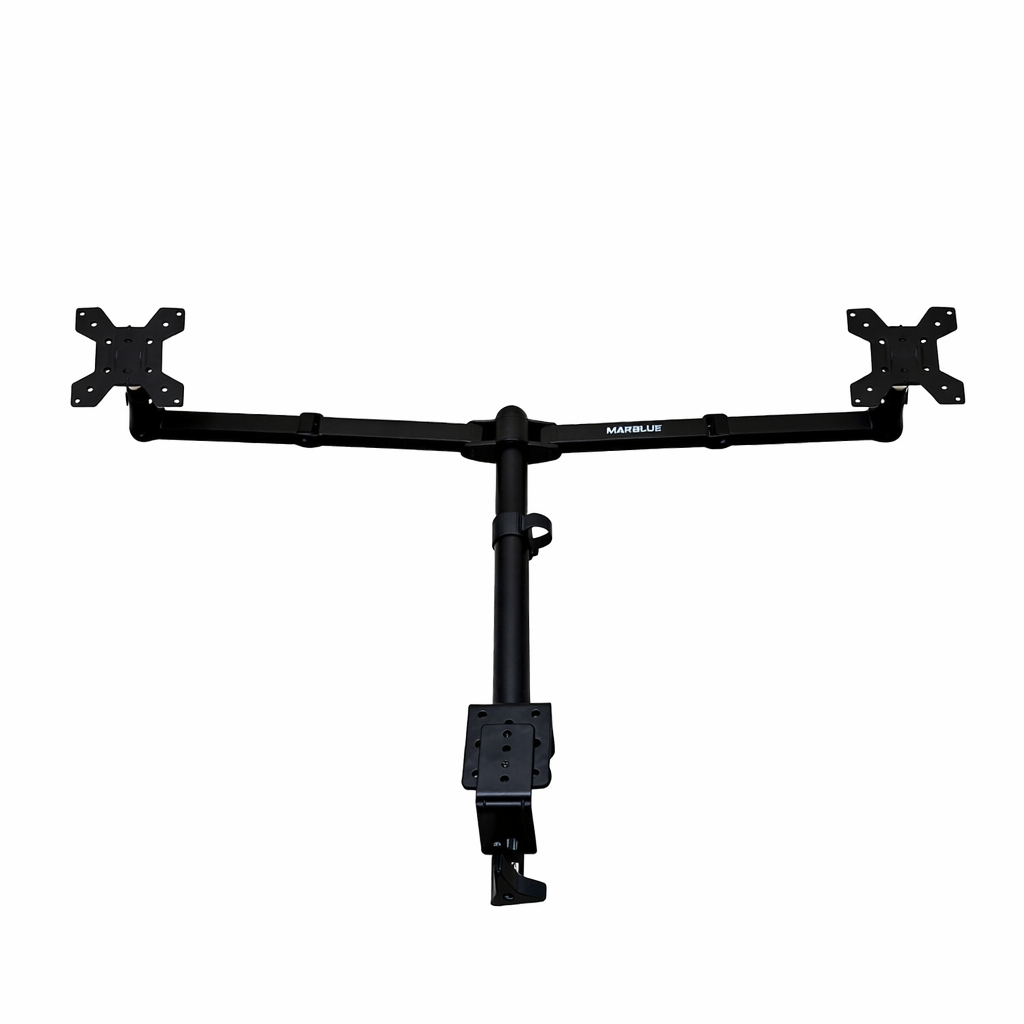 Suporte Articulado Duplo Para 2 Monitores 13" A 27" Marblue Mesa Vesa Ajustável Robusto Profissional