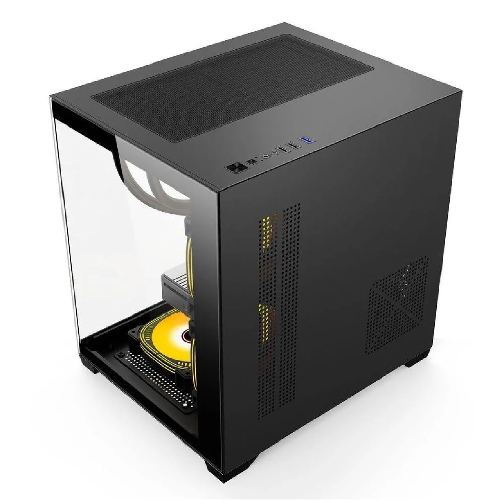 Imagem 2 de 4 do produto Gabinete Duex Dxga275bk C/ Logo 3 Fans RGB