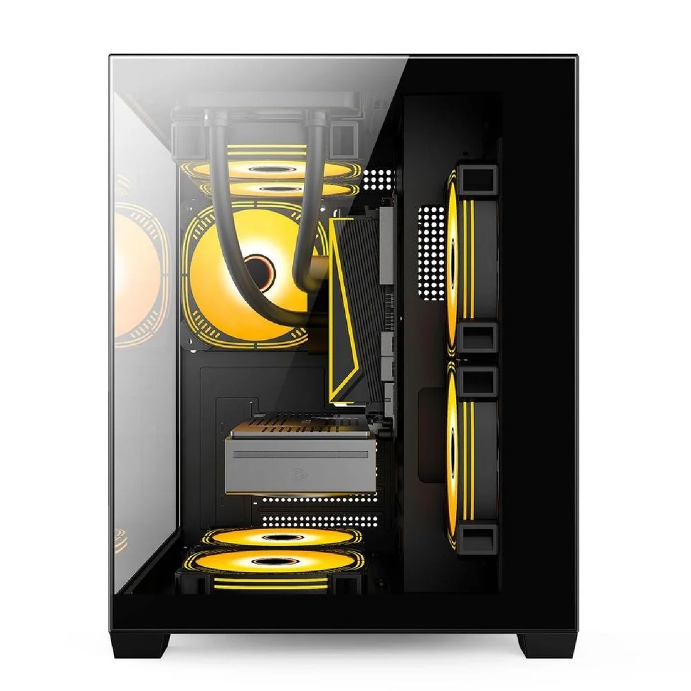 Imagem 4 de 4 do produto Gabinete Duex Dxga275bk C/ Logo 3 Fans RGB