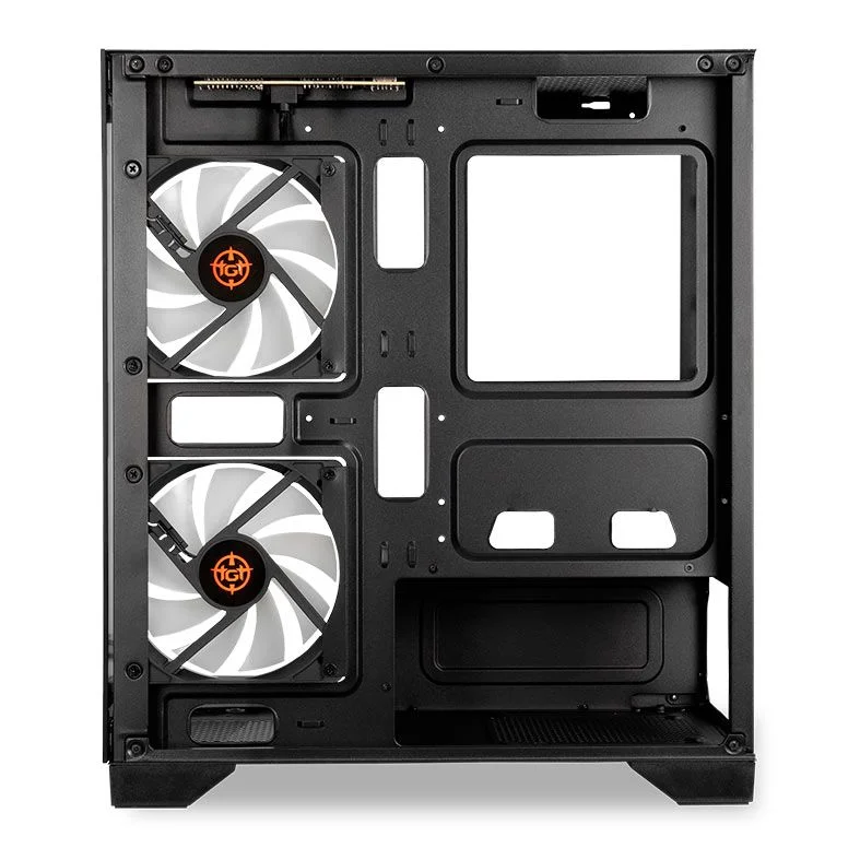 Imagem 3 de 5 do produto Gabinete Gamer Tgt Gladiator 2 Fans S/fonte Rainbow Midtower Lateral Vidro Preto - Tgt-gld-bk