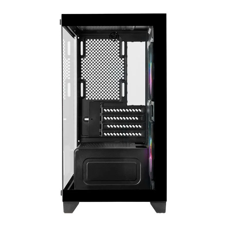 Imagem 4 de 5 do produto Gabinete Gamer Tgt Gladiator 2 Fans S/fonte Rainbow Midtower Lateral Vidro Preto - Tgt-gld-bk