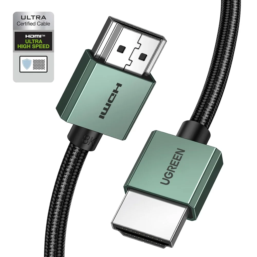 Imagem 2 de 5 do produto Ugreen Cabo HDMI 2.1 8k 60hz 4k 120hz - ( 3 Metros )  48GBps Alumínio E Nylon Compatível Hdr Dinâmico, Hdcp, Earc, Dolby Atmos