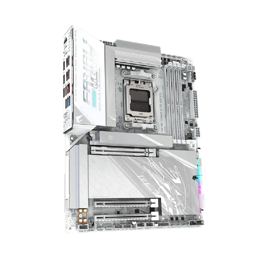 Placa Mãe Gigabyte X870e Aorus Elite X3d Ice Wi-fi 7 Am5 4xDDR5 Chipset Amd X870e Atx 6
