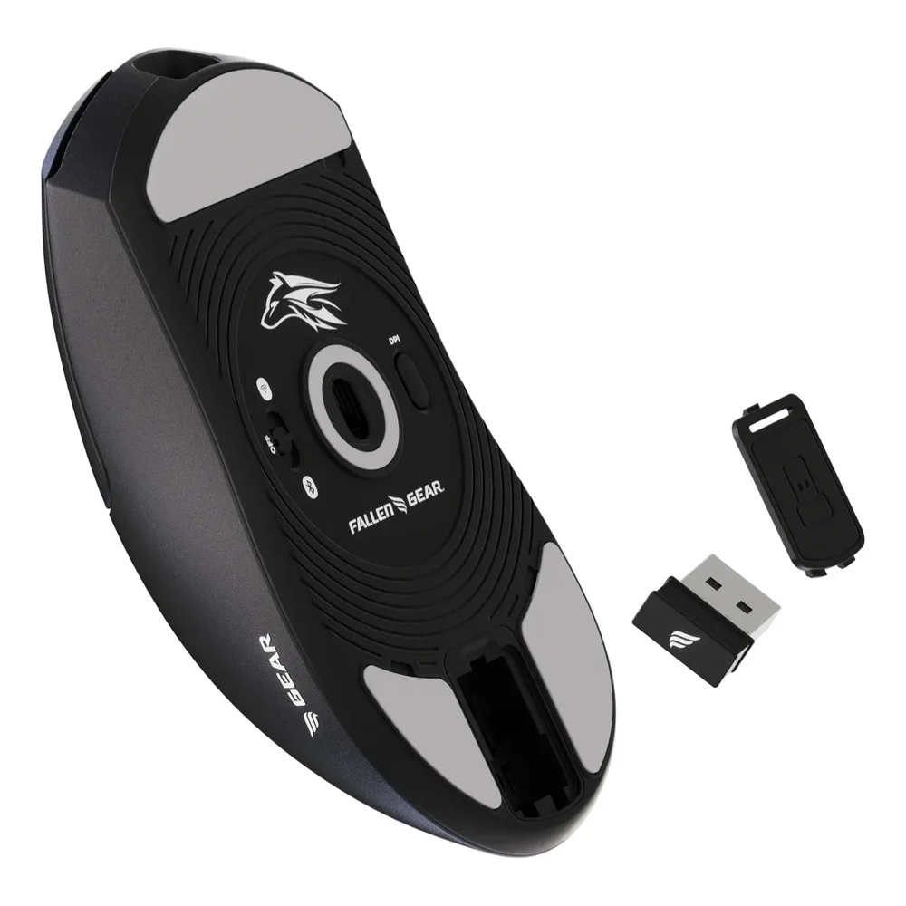 Imagem 3 de 5 do produto Mouse Gamer Fallen Lobo Sem Fio Wireless Dual Mode Com Display Preto