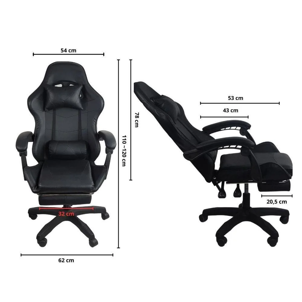 Imagem 4 de 5 do produto Cadeira Gamer Stillus Oficial Apoio Para Pés Preto