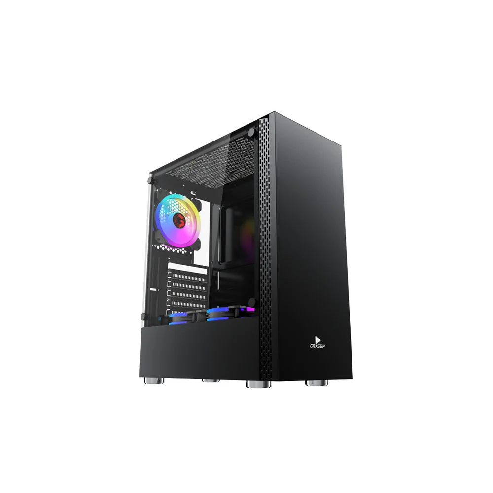 Gabinete PC Gamer RGB Vidro Temperado Atx M-atx Controle Remoto Suporte Watercooler 360mm D-atx13
