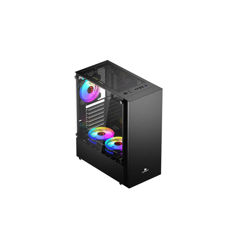 Imagem 3 de 4 do produto Gabinete PC Gamer RGB Vidro Temperado Atx M-atx Controle Remoto Suporte Watercooler 360mm D-atx13