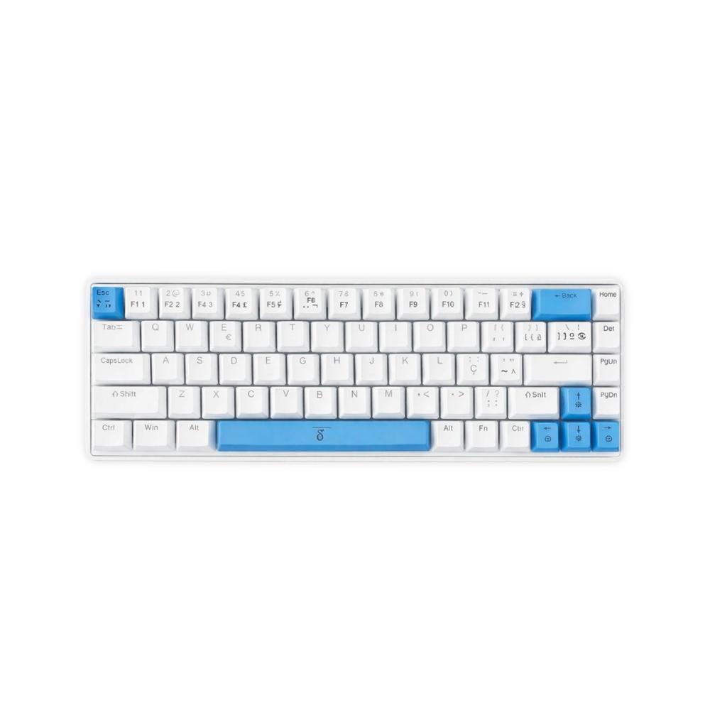 Teclado Gamer Mecânico RGB Compacto 68 Teclas, Cabo Usb-c Removível, Ideal Para Jogos E Trabalho, Alta Performance