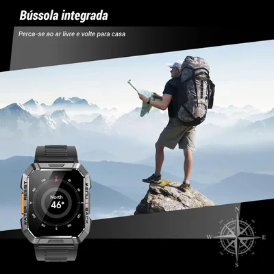 Relógio Inteligente Militar Masculino,my Watch De Chamadas Bluetooth,bateria De 100 Dias 15