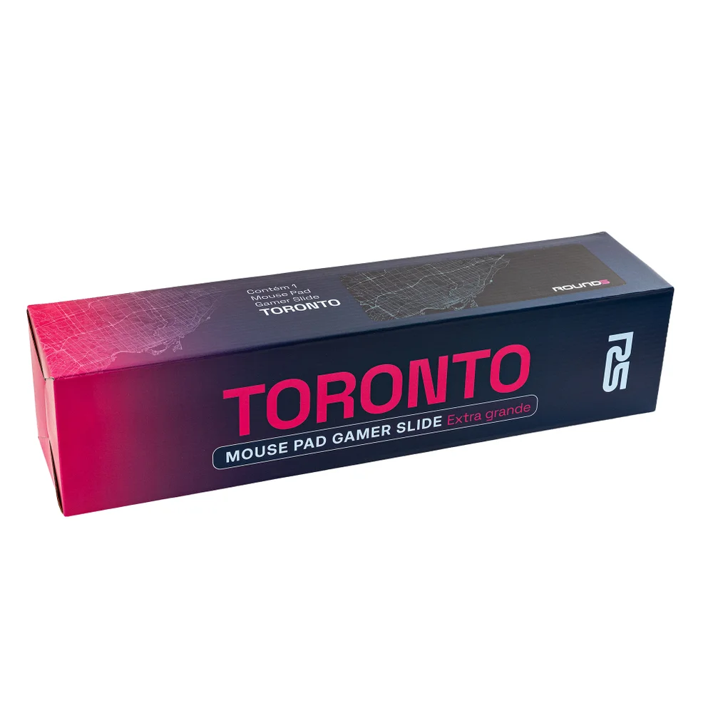 Imagem 4 de 5 do produto Mousepad Gamer Round5 Slide Toronto Map Xl 900x400mm Preto