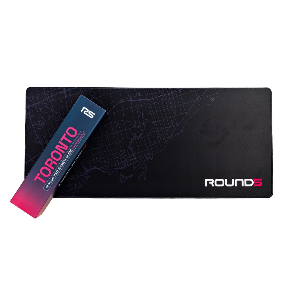 Imagem 5 de 5 do produto Mousepad Gamer Round5 Slide Toronto Map Xl 900x400mm Preto