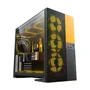 Gabinete Gamer Geometric Future Model 5 Vent Com Fans Preto E Amarelo