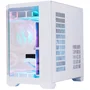 Gabinete Gamer Aquário K-mex Angulo Cg-w1kv, Frontal E Lateral Em Vidro Temperado, Micro Atx, Branco - Cgw1kvrh003cb0x