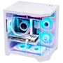 Gabinete Gamer Aquário K-mex Angulo Cg-w1kv, Frontal E Lateral Em Vidro Temperado, Micro Atx, Branco - Cgw1kvrh003cb0x