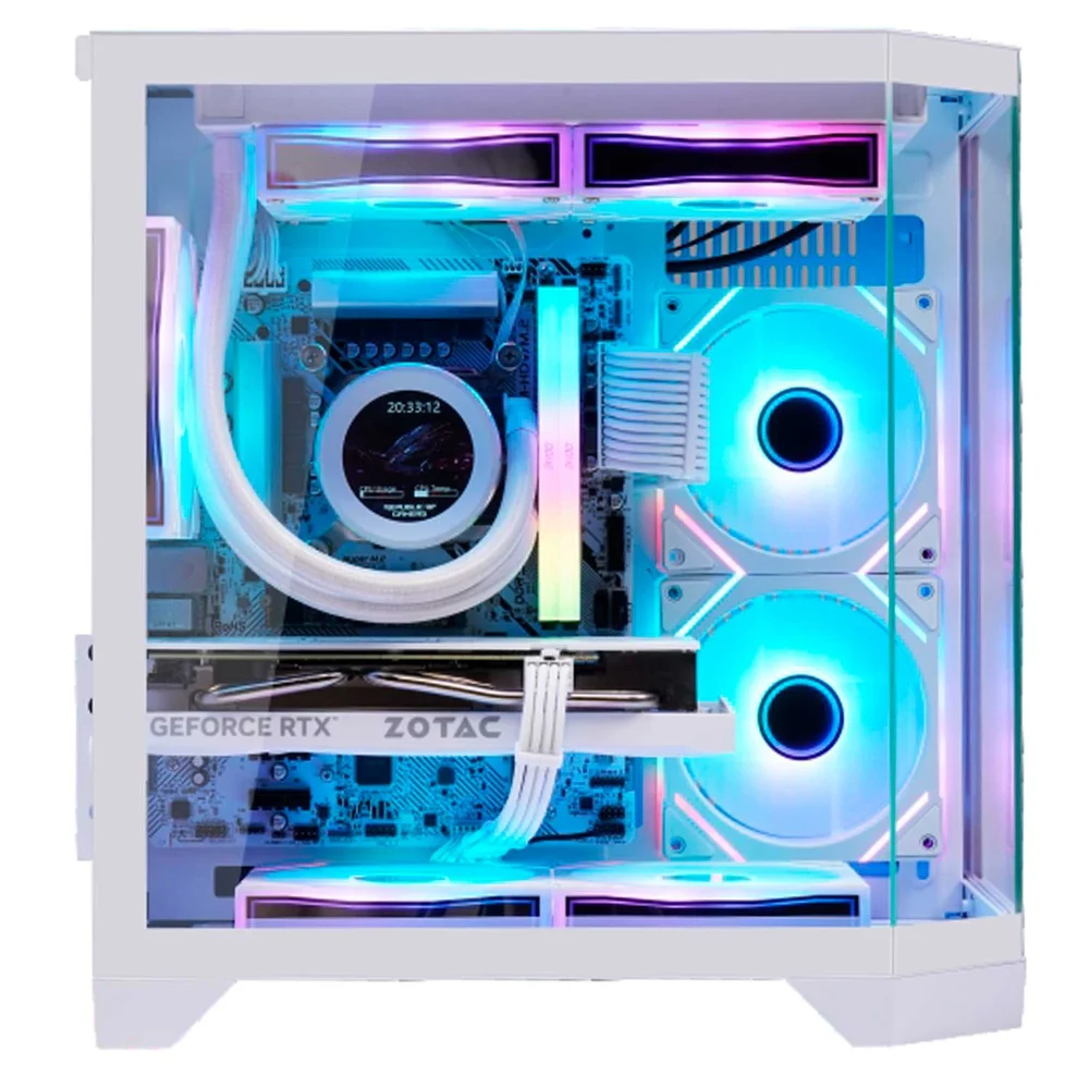 Gabinete Gamer Aquário K-mex Angulo Cg-w1kv, Frontal E Lateral Em Vidro Temperado, Micro Atx, Branco - Cgw1kvrh003cb0x Gabinete Gamer Aquário K-mex Angulo Cg-w1kv, Frontal E Lateral Em Vidro Temperado, Micro Atx, Branco - Cgw1kvrh003cb0x