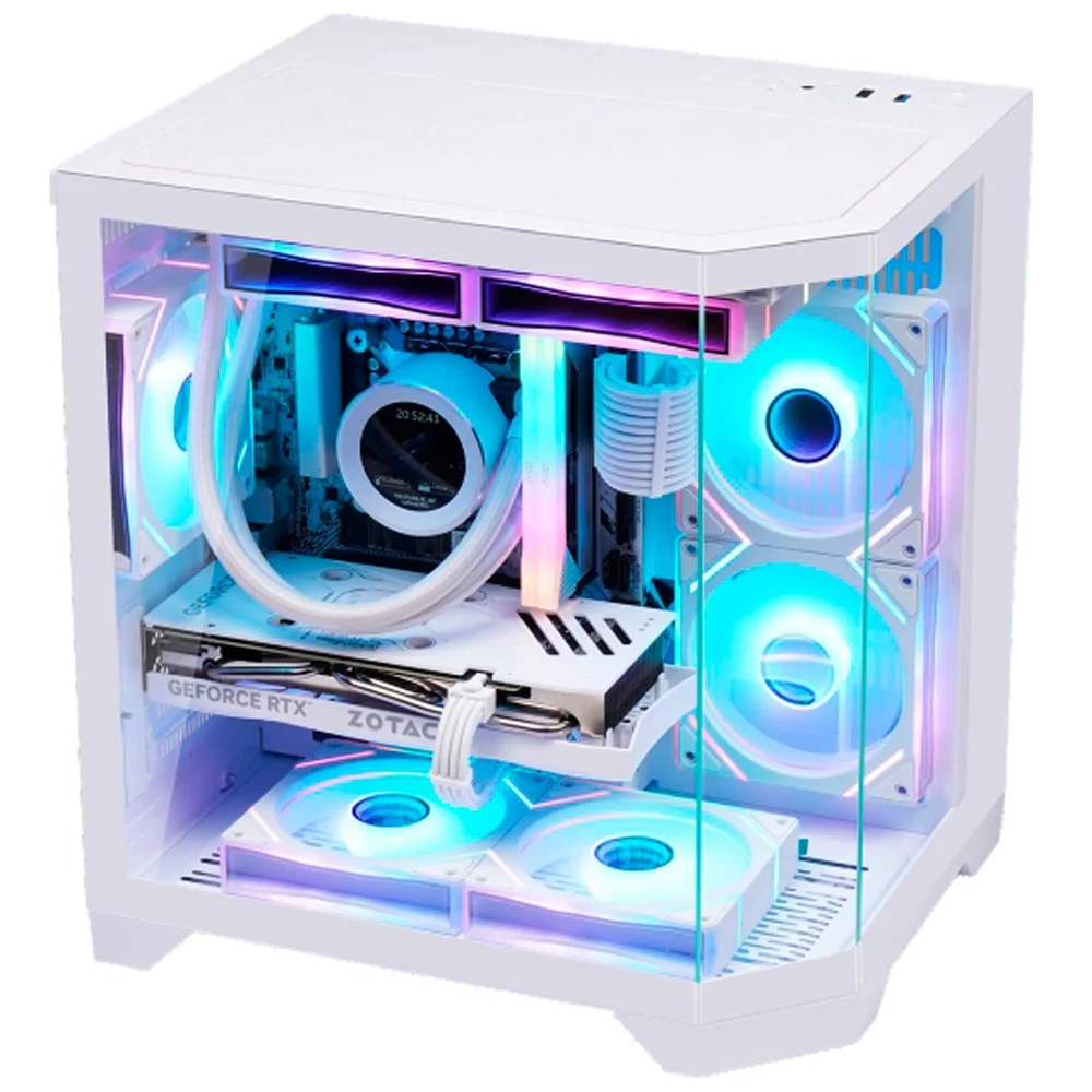 Gabinete Gamer Aquário K-mex Angulo Cg-w1kv, Frontal E Lateral Em Vidro Temperado, Micro Atx, Branco - Cgw1kvrh003cb0x Gabinete Gamer Aquário K-mex Angulo Cg-w1kv, Frontal E Lateral Em Vidro Temperado, Micro Atx, Branco - Cgw1kvrh003cb0x