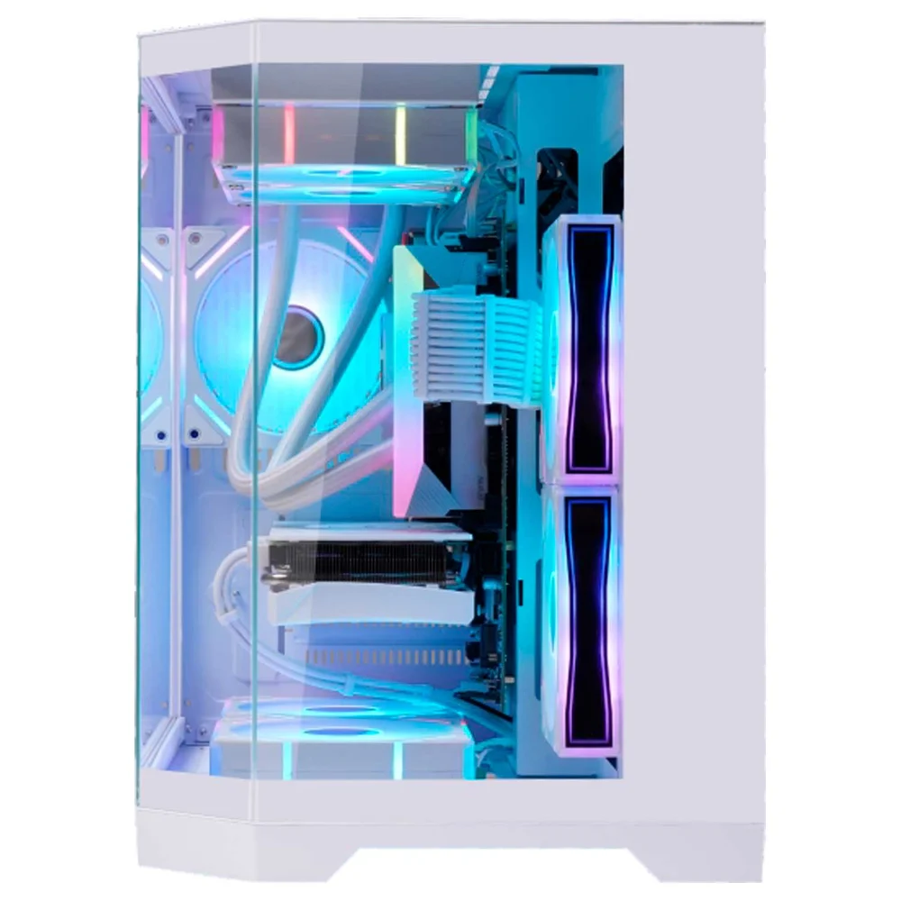 Gabinete Gamer Aquário K-mex Angulo Cg-w1kv, Frontal E Lateral Em Vidro Temperado, Micro Atx, Branco - Cgw1kvrh003cb0x Gabinete Gamer Aquário K-mex Angulo Cg-w1kv, Frontal E Lateral Em Vidro Temperado, Micro Atx, Branco - Cgw1kvrh003cb0x