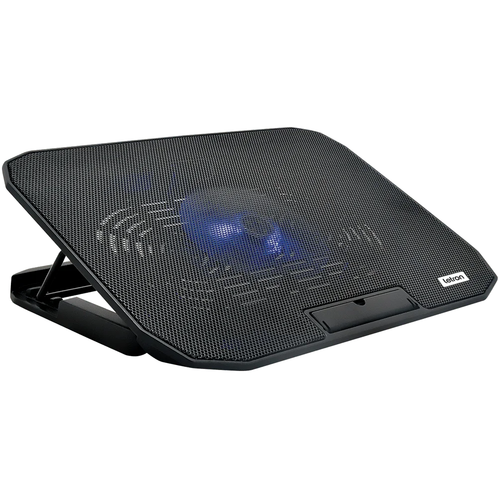 Imagem 3 de 4 do produto Suporte Cooler Para Notebook Letron N106-1fan - Slim, Ergonômico E Retrátil Com LED Azul