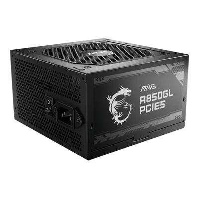 Fonte Msi Mag A850gl, 850w, 80 Plus Gold, Modular, Pfc Ativo, Com Cabo, Preto