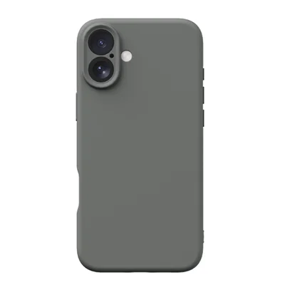 Capa Capinha Protetora de Silicone com Interior em Microfibra Compatível com Magsafe para o iPhone 17 - Cor: Cinza