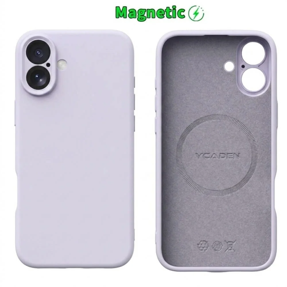 Imagem 3 de 5 do produto Capa Capinha Protetora de Silicone com Interior em Microfibra Compatível com Magsafe para o iPhone 17 - Cor: Lilás