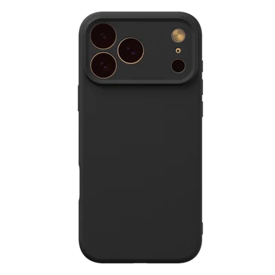 Capa Capinha Protetora de Silicone com Interior em Microfibra Compatível com Magsafe para o iPhone 17 Pro Max Cor: Preto