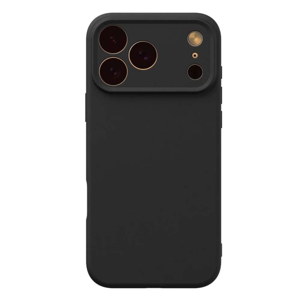 Capa Capinha Protetora de Silicone com Interior em Microfibra Compatível com Magsafe para o iPhone 17 Pro Max Cor: Preto