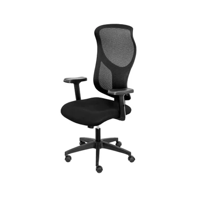 Cadeira De Escritório Nr-17 Diretor Giratória Reims Tela Soft Touch Ny Preta Base Rodízio