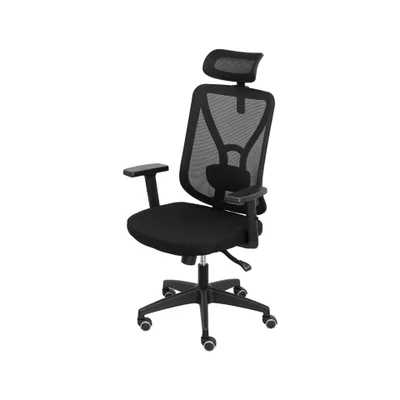 Cadeira De Escritório Nr-17 Presidente Giratória Bolonha Tela Soft Touch Preta Base Rodízio