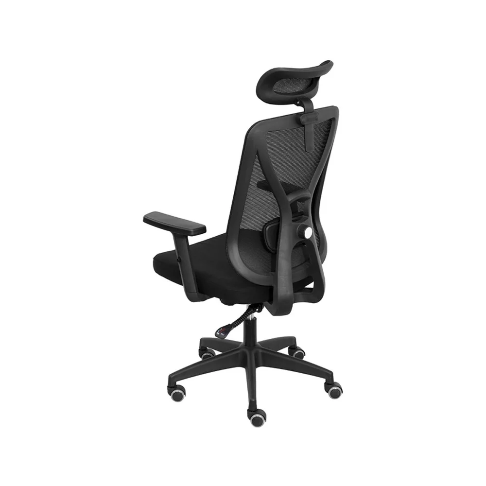Imagem 2 de 5 do produto Cadeira De Escritório Nr-17 Presidente Giratória Bolonha Tela Soft Touch Preta Base Rodízio