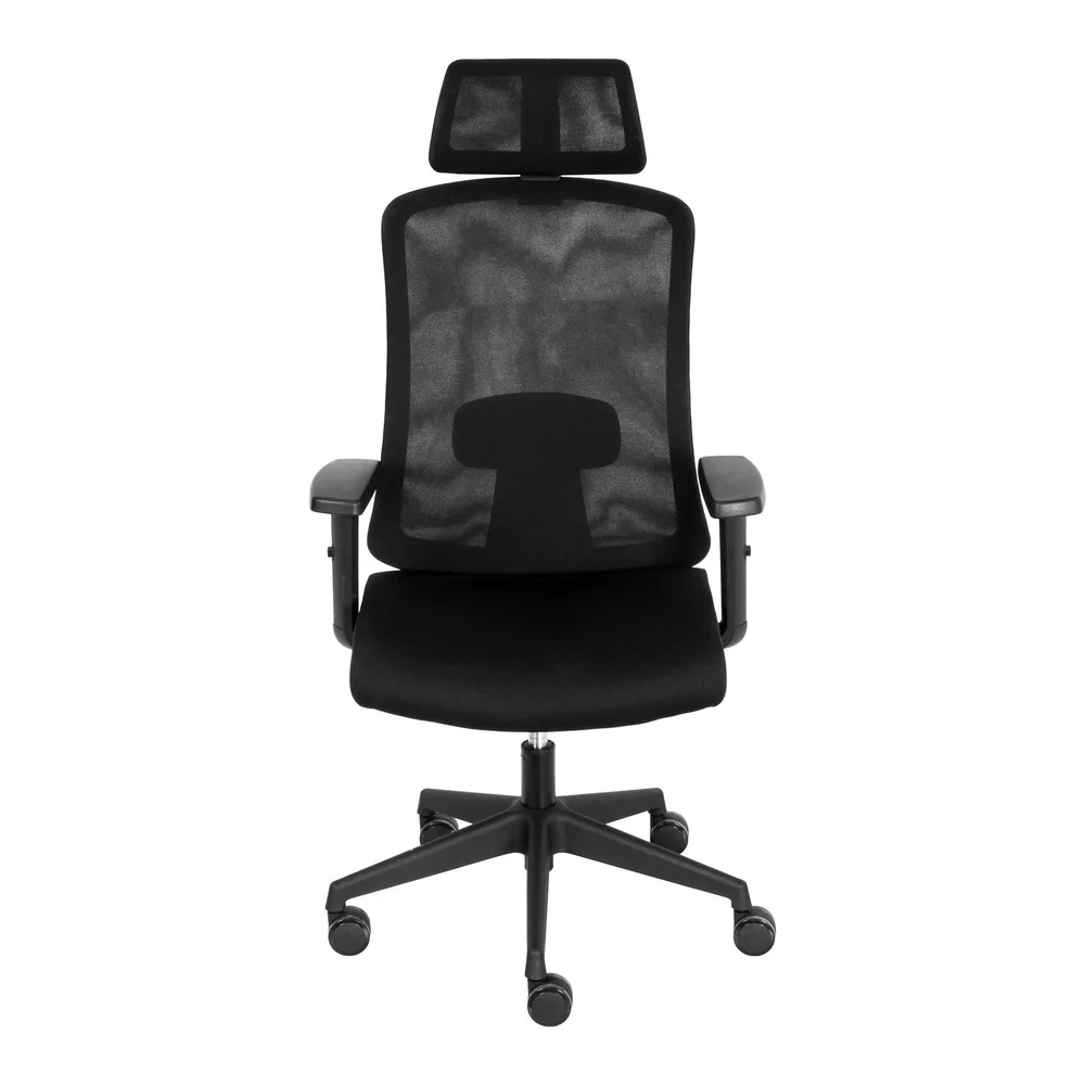 Imagem 2 de 5 do produto Cadeira De Escritório Presidente Giratória Plateau Tela Soft Base Preta Rodizio
