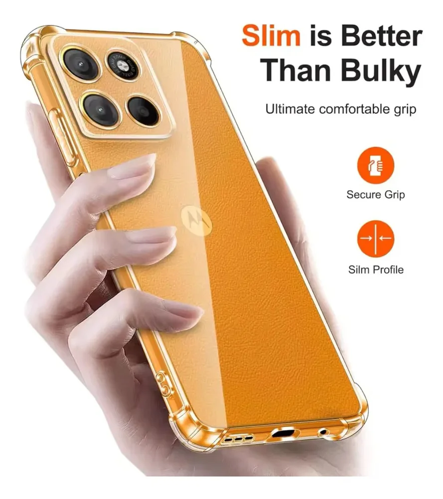 Imagem 4 de 5 do produto Capa Anti Impacto Para Motorola Moto G67 G77 5g Transparente