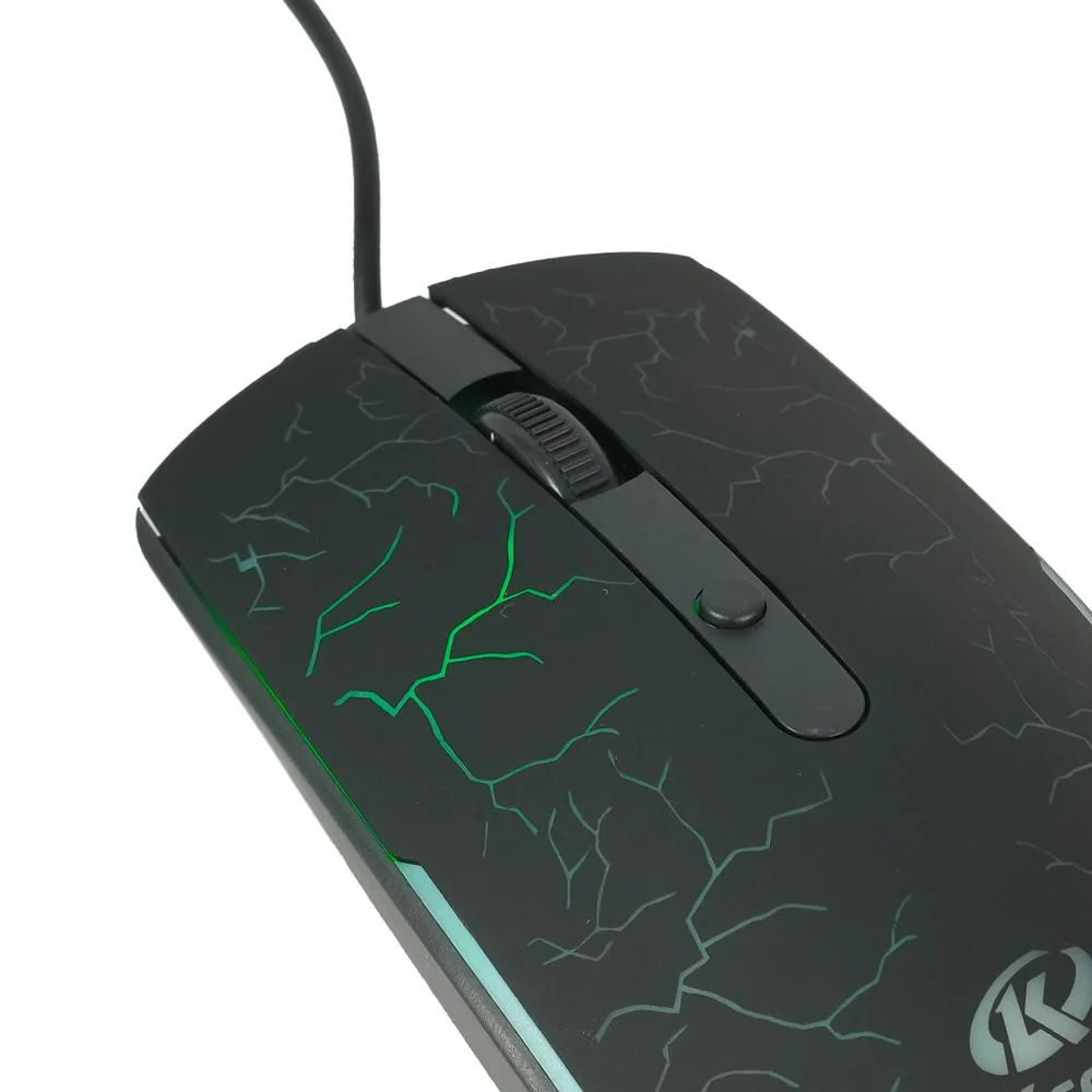 Mouse Gamer Ergonômico LED RGB Com Fio 1.35m Keedi Mou907