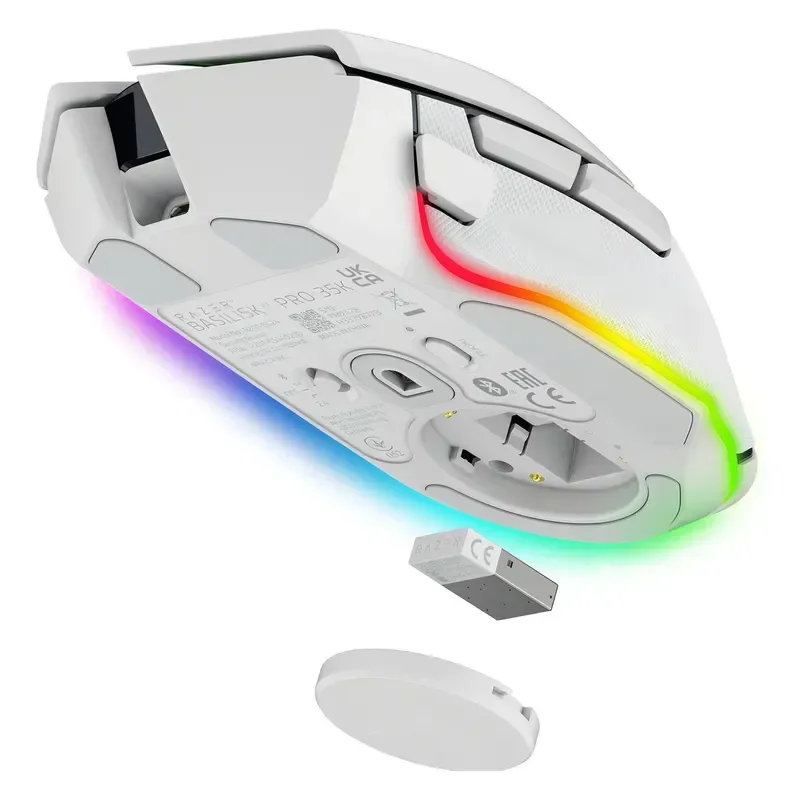 マウス・トラックボール RAZER BASILISK V3 PRO WHITE EDITION Razer Basilisk V3 Pro - Mouse Ergonômico Gamer - Branco