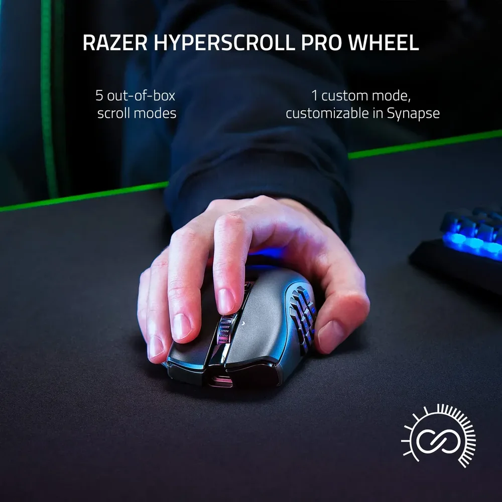 Imagem 2 de 4 do produto Mouse Gamer Razer Naga V2 Pro Wireless - 22 Botões Programáveis - Rz01-04400100, Sensor 30k, Bluetooth