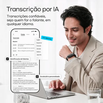 Gravador De Voz Digital Plaud Notepin S 64gb Ia Preto — foto 2