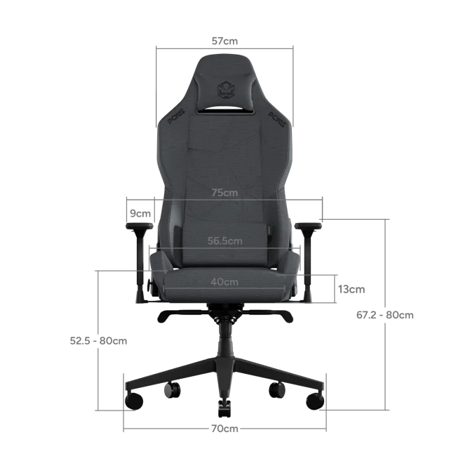 Cadeira PC Yes Sentinel Carbon Suporta Até 150kg Ajuste Altura E Inclinação Cinza PCstl-cb