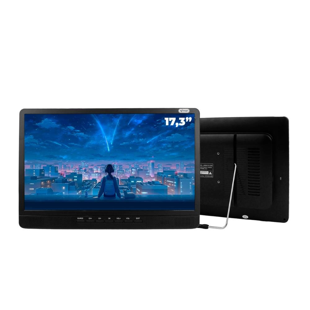 Monitor Portátil 17,3’’ 1600x900 Com Android Tv 14, HDMI, Viagem, Segunda Tela