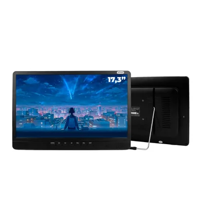 Monitor Portátil 17,3’’ 1600x900 Com Android Tv 14, HDMI, Viagem, Segunda Tela