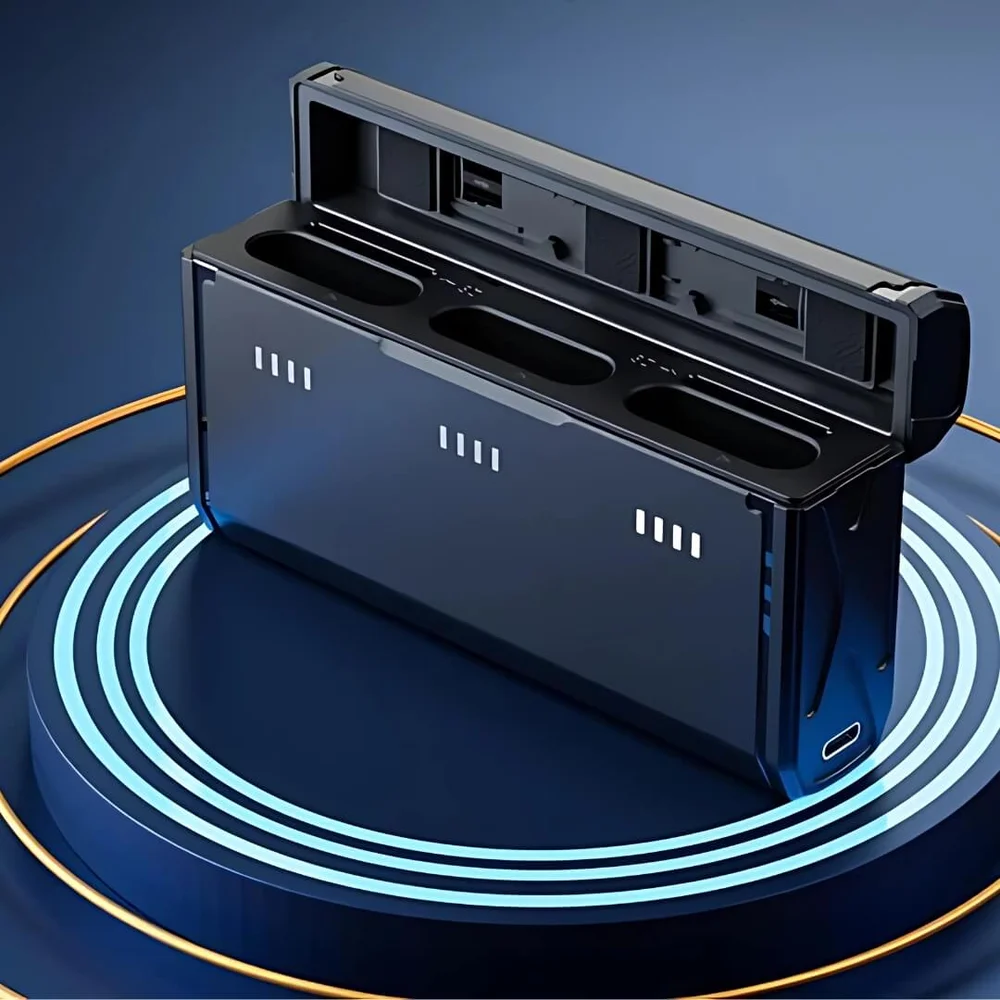 Imagem 3 de 5 do produto Carregador Triplo Para Baterias Sony Np-bx1 - Telesin