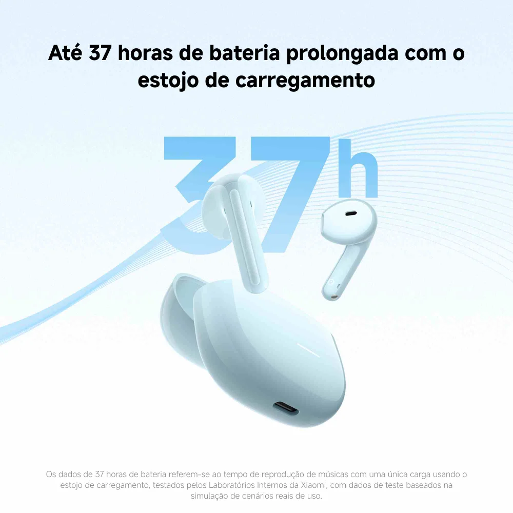 Imagem 5 de 5 do produto Fone De Ouvido Xiaomi Redmi Buds 8 Active M2537e1 Wireless 37 Horas, Drivers De 14,2mm - Preto