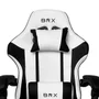 Cadeira Gamer Impact White/black Brx, Rotação, Pés De 5 Pontas, Articulado, Pistão De Gás - Cgb-009wh