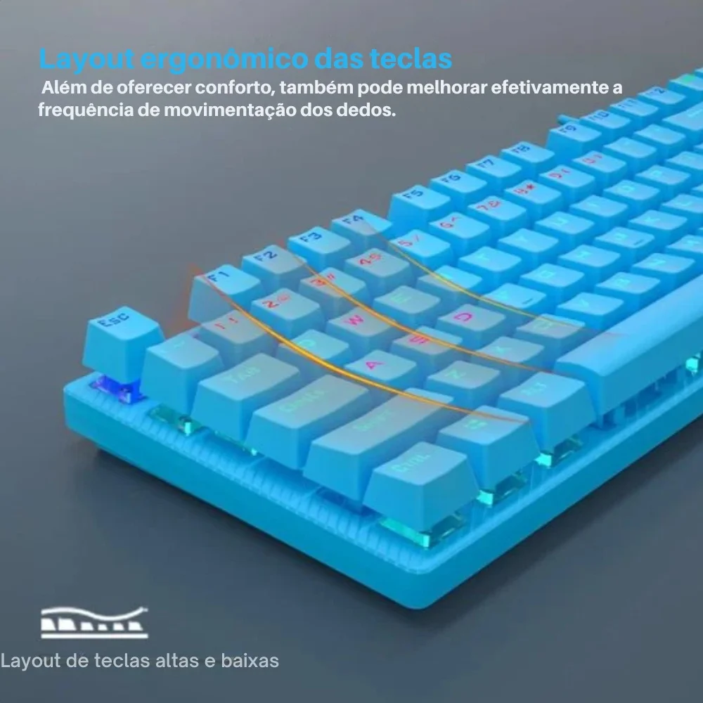 Imagem 4 de 5 do produto Teclado Mecânico Aula S2022 RGB Switch Blue Usb Layout Us Gamer