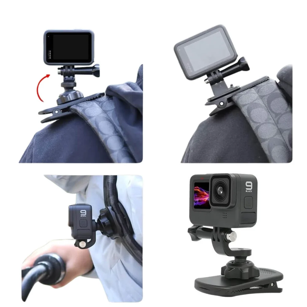Suporte Clip Para Gopro Com Rotação 360º