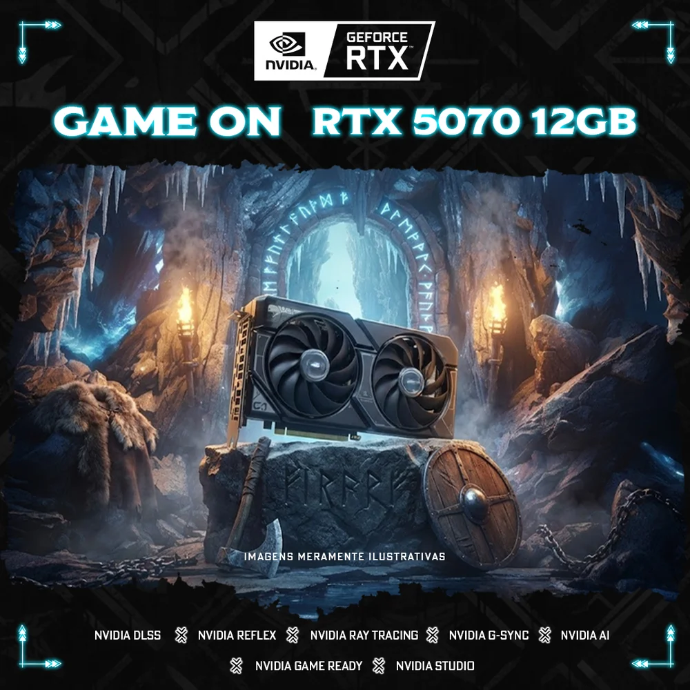 PC Gamer Ludic By Bluepc - Amd Ryzen 5 8400f, Geforce RTX 5070 12gb, 32gb Ddr5, SSD 512gb M.2 Nvme, 850w 80 Plus, Preto, 7 Fans RGB - Pgbp-lu2206 - view 4