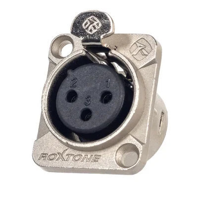 Conector De Áudio Xlr Fêmea De Painel Rx3fd-nt