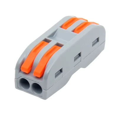 Kit 10 Conector Borne Emenda Rápida Alavanca 2 Vias 32a 600v Cinza