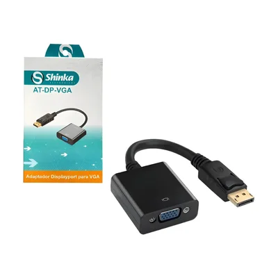 Conversor Displayport Para Vga Femea Shinka At-dp-vga
